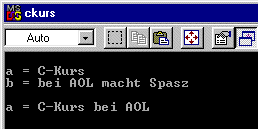 Screenshot des ausgefhrten Programms