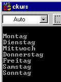 Screenshot des ausgefhrten Programms