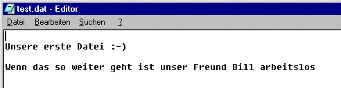 Screenshot des ausgefhrten Programms