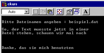 Screenshot des ausgefhrten Programms