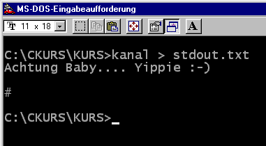 Screenshot des ausgefhrten Programms