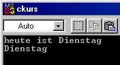 Screenshot des ausgefhrten Programms