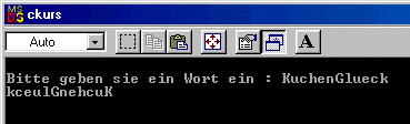 Screenshot des ausgefhrten Programms